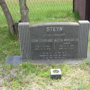STEYN Douw Gerbrand 1903-1979 &amp; Aletta Margaretha VENTER 1908-1992