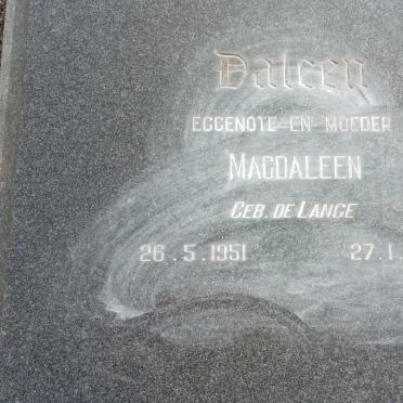 SEEGERS Magdaleen nee DE LANGE 1951-1982