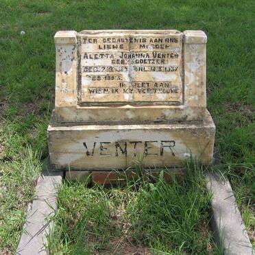 VENTER Aletta Johanna nee COETZER 1887-1937