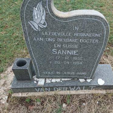 WALT Sannie, van der 1952-1994