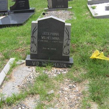 WESTHUIZEN Josephina Wilhelmina, v.d. 1902-1984