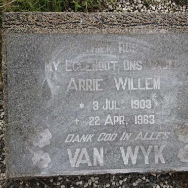 WYK Arrie Willem, van 1903-1963
