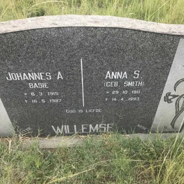 WILLEMSE Johannes A. 1915-1987 &amp; Anna S. SMITH 1911-1993