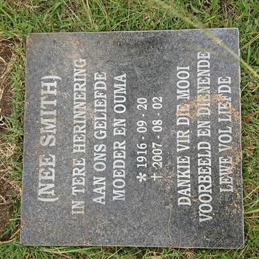 ZYL Sarie, van nee SMITH 1916-2007
