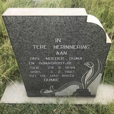 ? Oumie 1894-1987