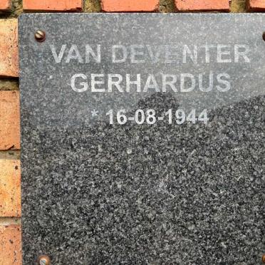DEVENTER Gerhardus, van 1944-