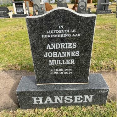 HANSEN Andries Johannes Muller 1950-2014