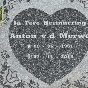 MERWE Anton, van der 1961-2015