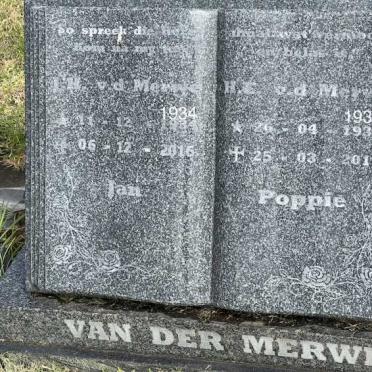 MERWE, van der