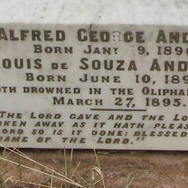 ANDREWS Alfred George 1890-1893 :: ANDREWS Louis De Souza 1892-1893