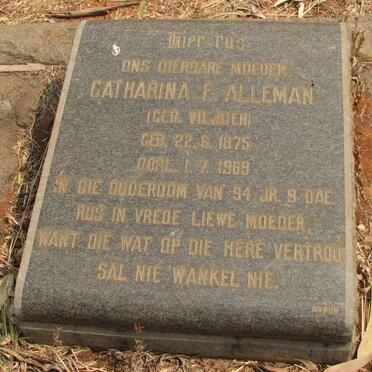 ALLEMAN Catharina E. nee VILJOEN 1875-1969