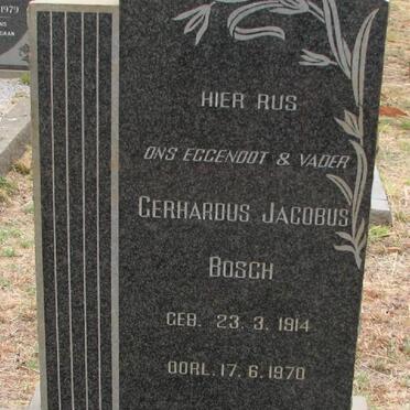 BOSCH Gerhardus Jacobus 1914-1970