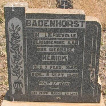BADENHORST Herick 1945-1946