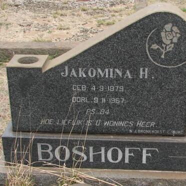 BOSHOFF Jakomina H. 1879-1967