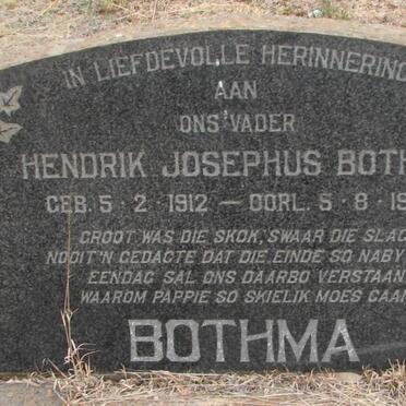 BOTHMA Hendrik Josephus 1912-1967
