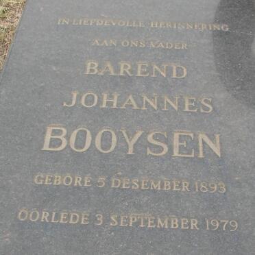 BOOYSEN Barend Johannes 1893-1979