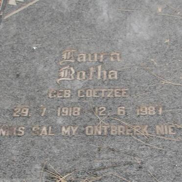 BOTHA Laura nee COETZEE 1918-1981