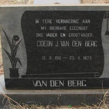BERG Gideon J., van den 1910-1973