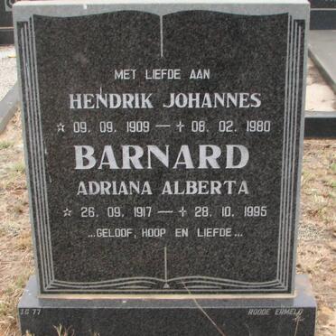 BARNARD Hendrik Johannes 1909-1980 &amp; Adriana Alberta 1917-1995