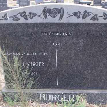 BURGER B.J.J. 1910-1976