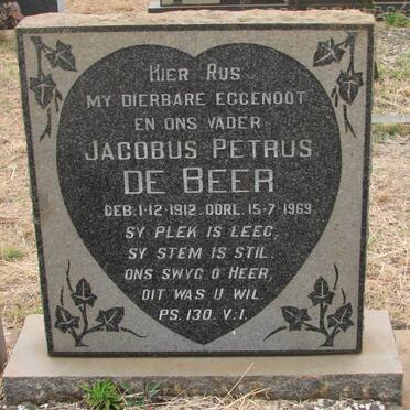 BEER Jacobus Petrus, de 1912-1969