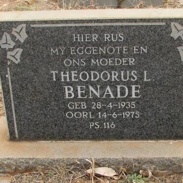 BENADE Theodorus L. 1935-1975