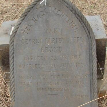 BRAND George Christoffel 1853-1897