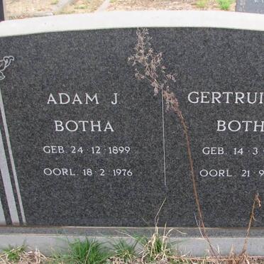 BOTHA Adam J. 1899-1976 & Gertruida S. 1905-1979