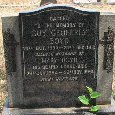 BOYD Guy Geoffrey 1883-1935 &amp; Mary 1894-1956