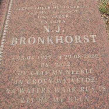 BRONKHORST N.J. 1927-2000