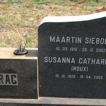 BARAC Stephan Frank 1876-1959 :: BARAC Maartin Siebold 1919-2002 & Susanna Catharina ROUX 1925-2002 _2
