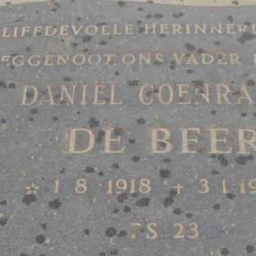BEER Daniel Coenraad, de 1918-1984