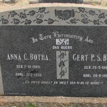 BOTHA Gert P.S. 1907-1963 & Anna C. 1909-1990