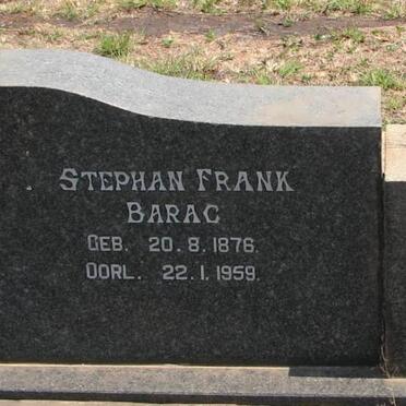 BARAC Stephan Frank 1876-1959 :: BARAC Maartin Siebold 1919-2002 &amp; Susanna Catharina ROUX 1925-2002