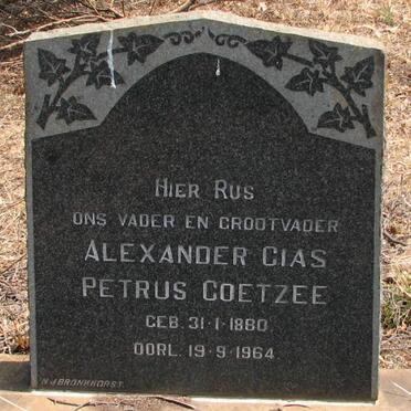 COETZEE Alexander Cias Petrus 1880-1964