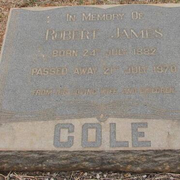 COLE Robert James 1882-1970
