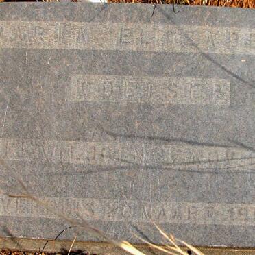 COETSER Maria Elizabeth 1871-1952