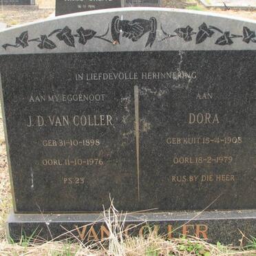 COLLER J.D., van 1898-1976 &amp; Dora KUIT 1908-1979