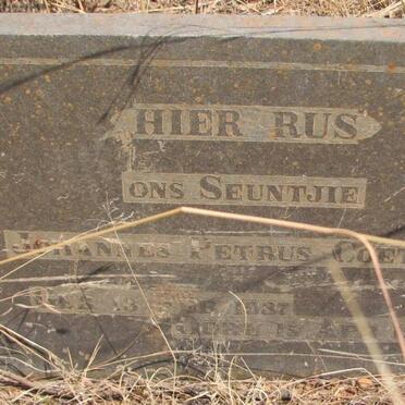 COETSER Johannes Petrus 1937-1937