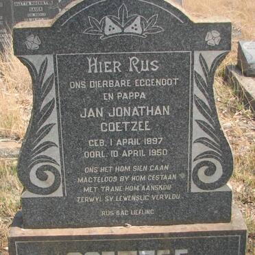 COETZEE Jan Jonathan 1897-1950