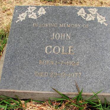 COLE John 1924-1977