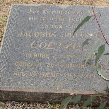 COETZEE Jacobus Johannes 1890-1965
