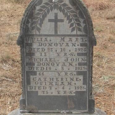 DONOVAN Julia Mary -1923 :: DONOVAN Michael John -1939 :: QUINLAN Catherine -1928