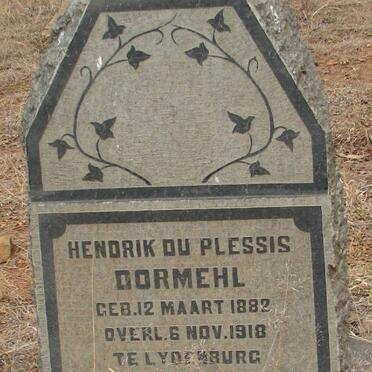 DORMEHL Hendrik du Plessis 1882-1918
