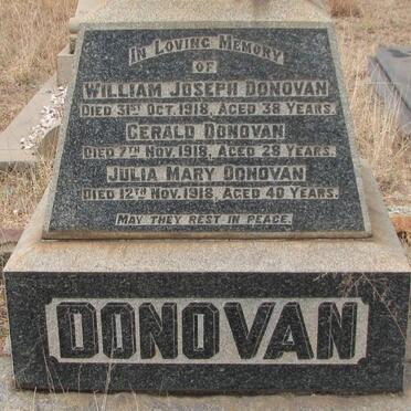 DONOVAN William Joseph -1918 :: DONOVAN Gerald -1918 :: DONOVAN Julia Mary -1918