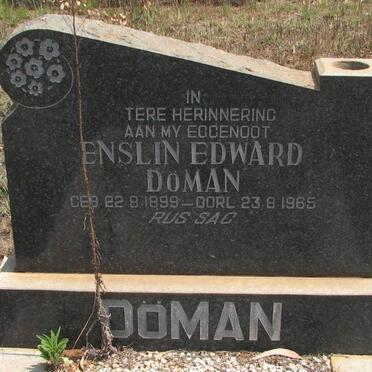 DOMAN Enslin Edward 1899-1965