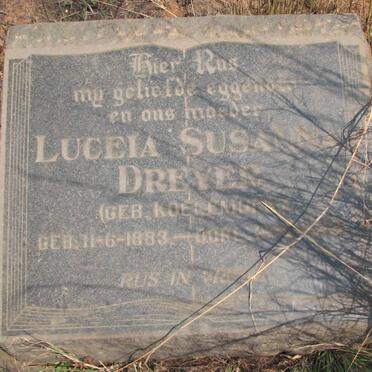 DREYER Lucelia Susanna nee KOEKEMOER 1883-1956