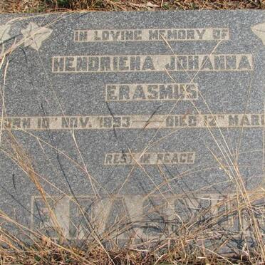 ERASMUS Hendriena Johanna 1853-1951