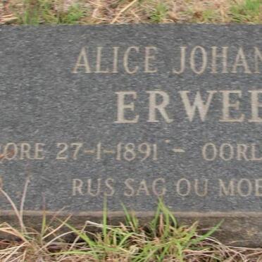 ERWEE Alice Johanna 1891-1977
