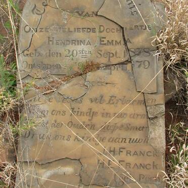 FRANCK Hendrina Emma 1878-1879